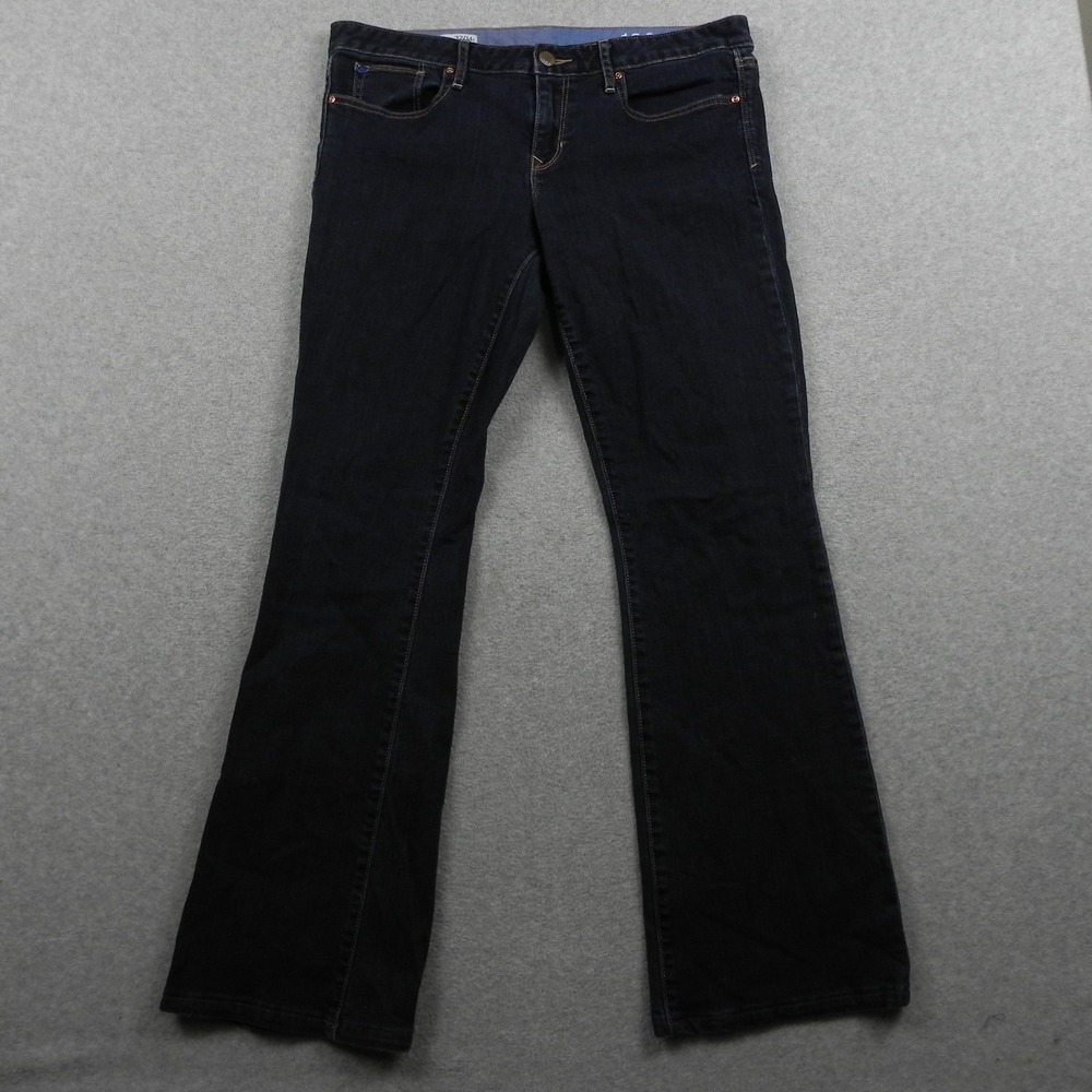 Gap 1969 Jeans Womens 32/14R Curvy Flare 5-Pocket Stretch Flex Denim Dark Blue